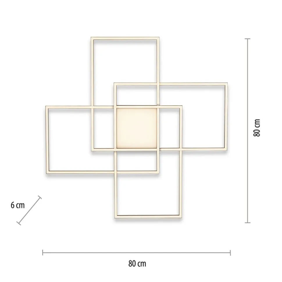 Paul Neuhaus Q-ASMIN LED-loftlampe, 80 x 80 cm
