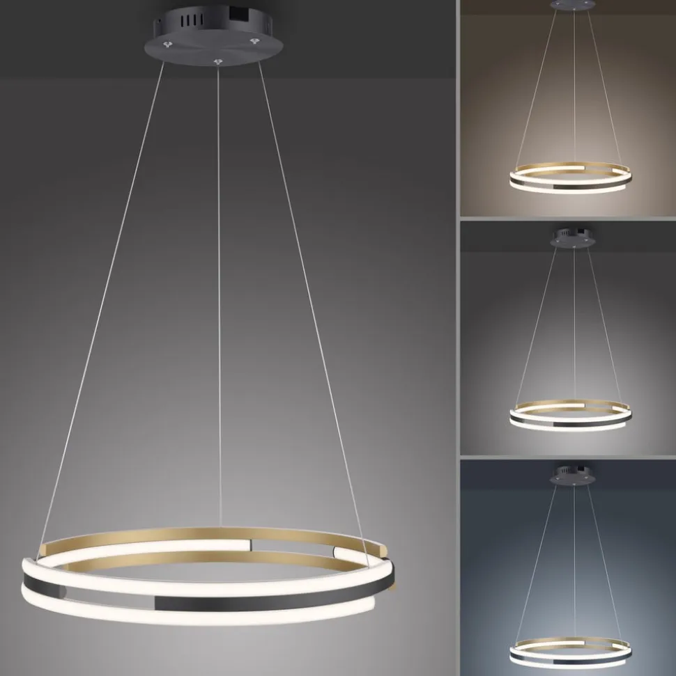 Paul Neuhaus Q-Beluga LED-hængelampe, messing