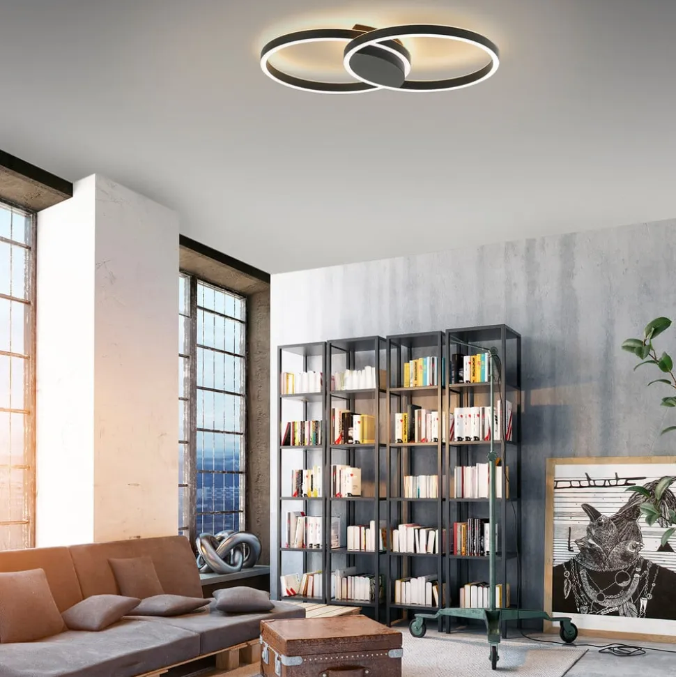 Paul Neuhaus Q-MARKO LED-loftlampe, 2 lk, rund
