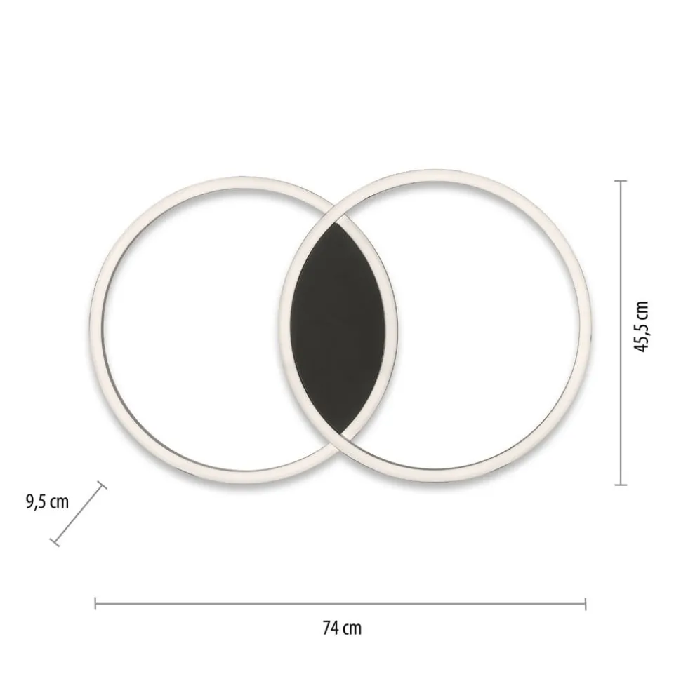 Paul Neuhaus Q-MARKO LED-loftlampe, 2 lk, rund