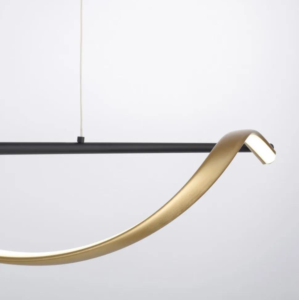 Paul Neuhaus Q-Swing hængelampe, antracit/messing