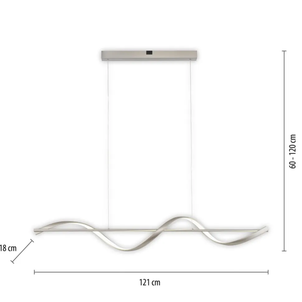 Paul Neuhaus Q-Swing LED-hængelampe, stål