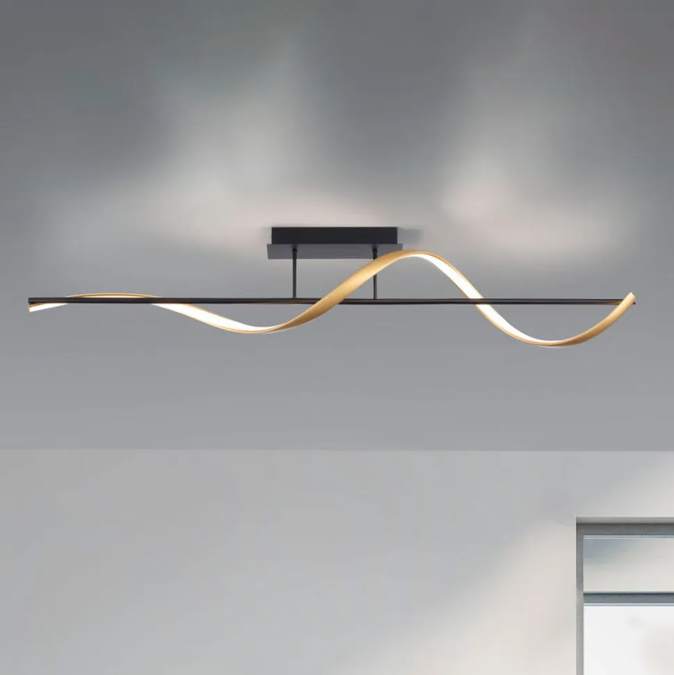 Paul Neuhaus Q-Swing loftlampe antracit/messing