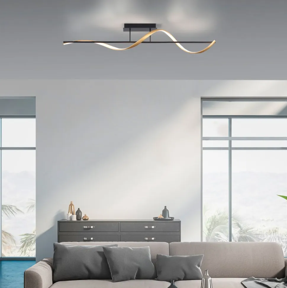 Paul Neuhaus Q-Swing loftlampe antracit/messing