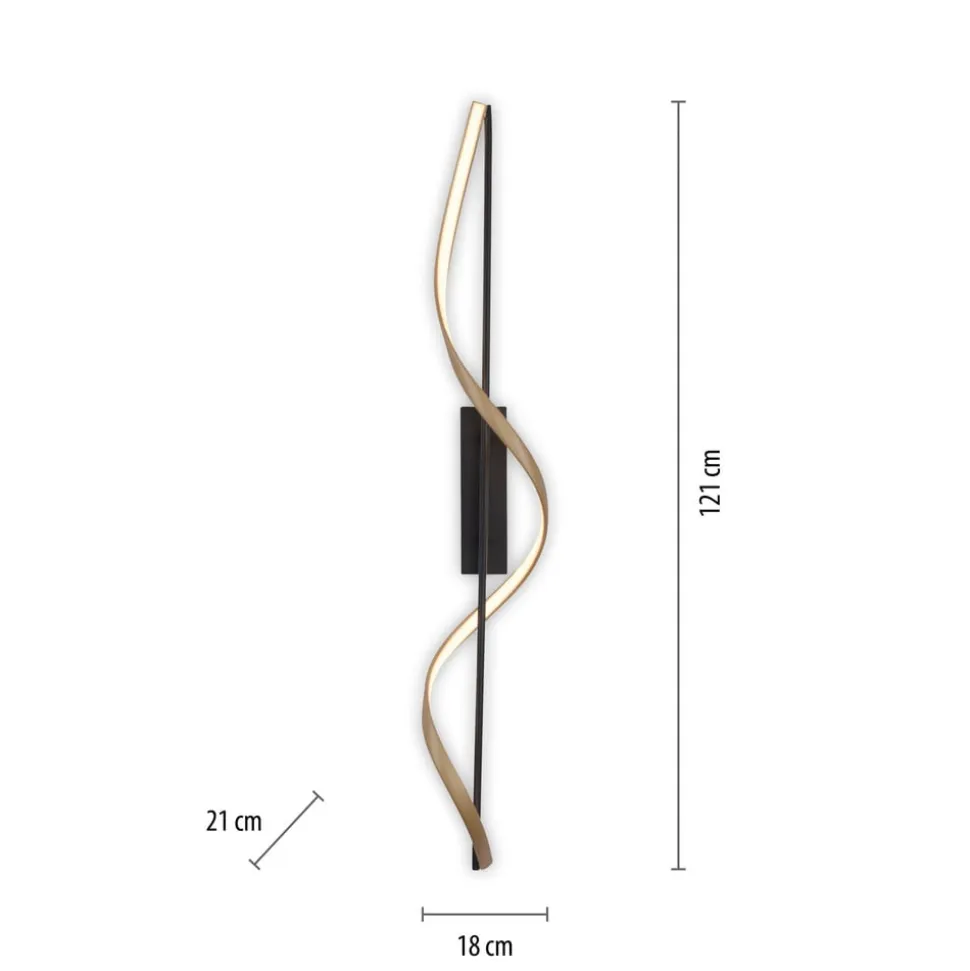Paul Neuhaus Q-Swing loftlampe antracit/messing