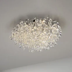 Paul Neuhaus Ricicle loftslampe, krystalpendel, Ø 60 cm