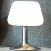 Paul Neuhaus Till bordlampe, stålfarvet, glas, dæmpbar