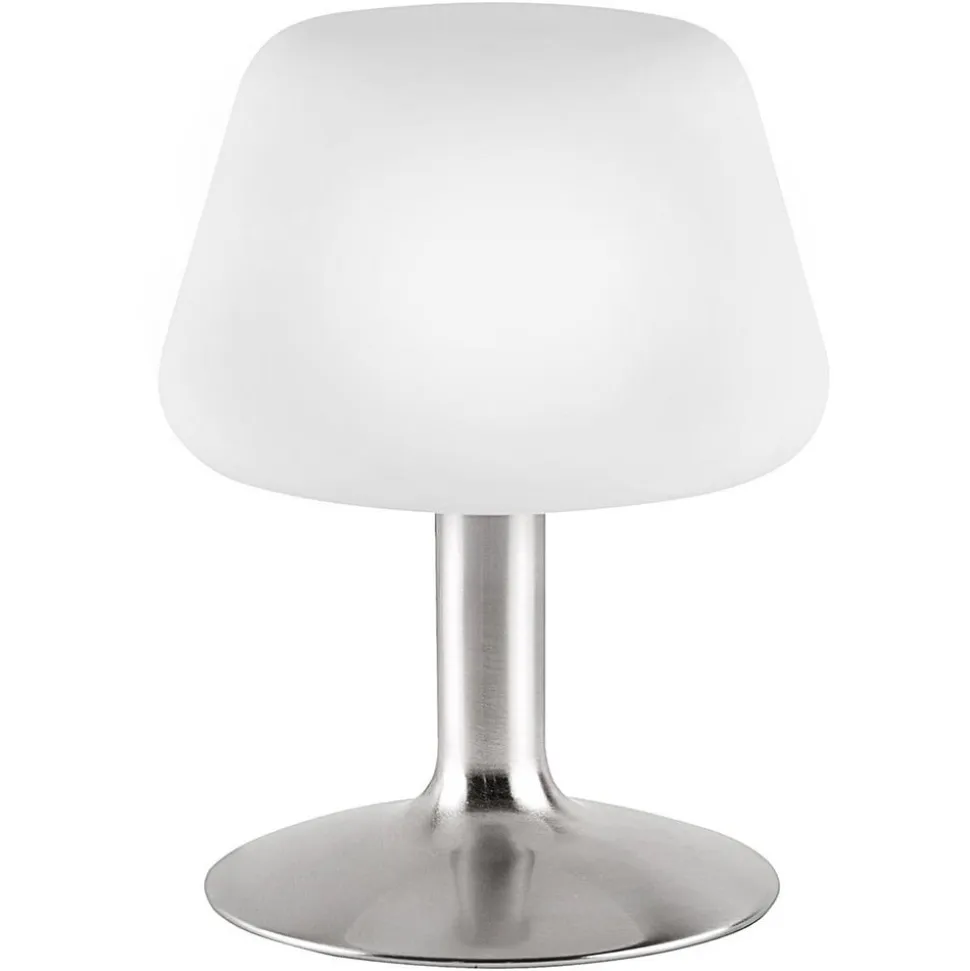 Paul Neuhaus Till bordlampe, stålfarvet, glas, dæmpbar