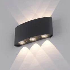 Paul Neuhaus udendørs LED-væglampe Carlo, 17 cm, sort
