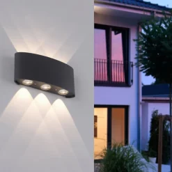 Paul Neuhaus udendørs LED-væglampe Carlo, 17 cm, sort