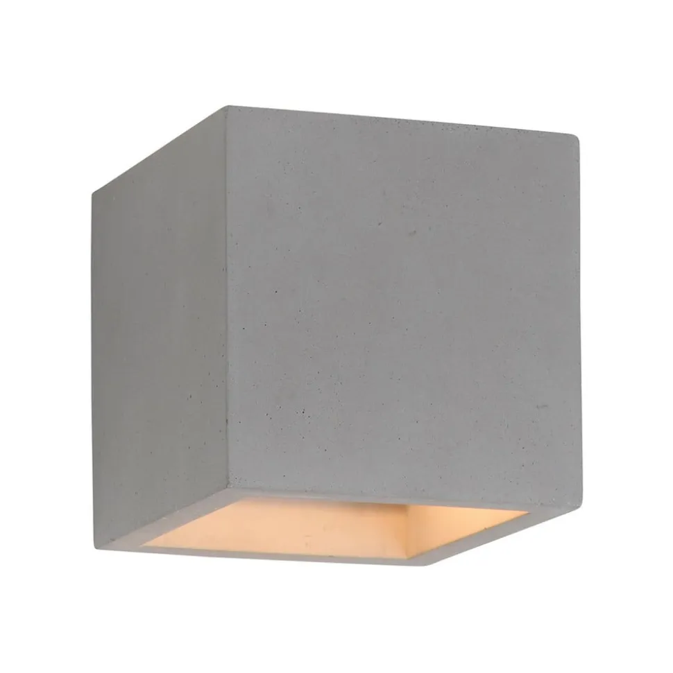 Paul Neuhaus væglampe Eton, beton, 12 cm x 12 cm, op/ned