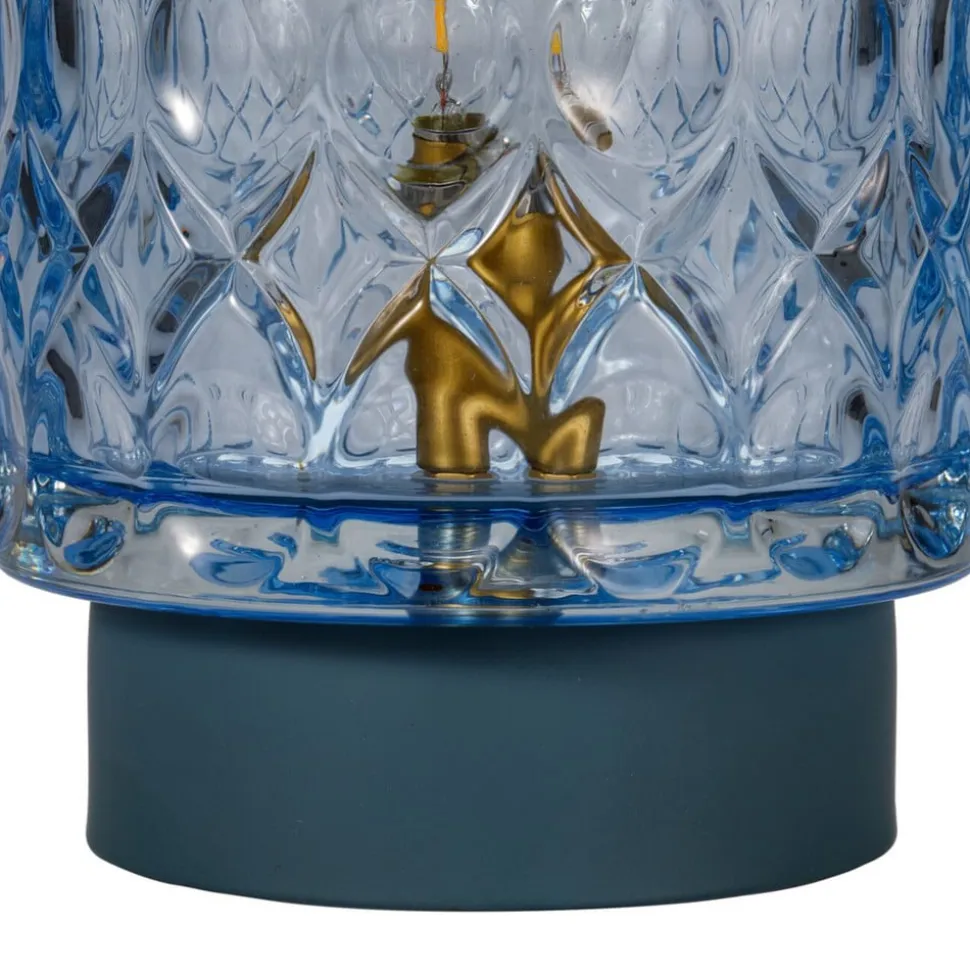 Pauleen Chic Glamour E14-LED-batteri, metal, blå