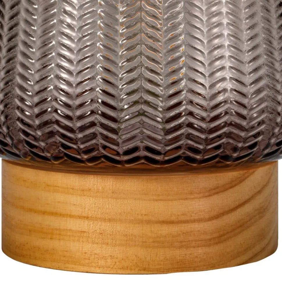 Pauleen Fancy Glamour E27-LED-batteri, træ, taupe