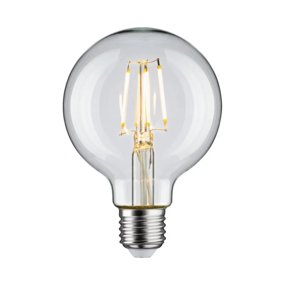 Pauleen LED-filamentpære G80 E27 4,8 W klar 2.700 K