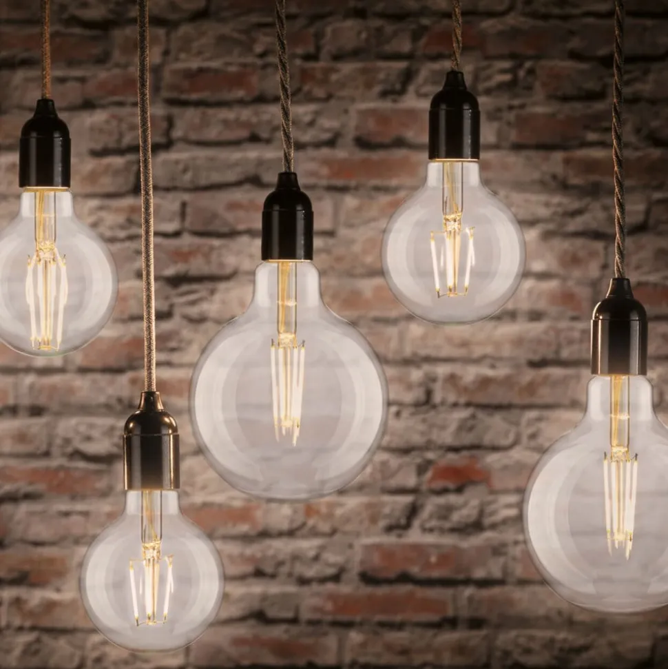 Pauleen LED-filamentpære G125 E27 9 W klar 2.700 K