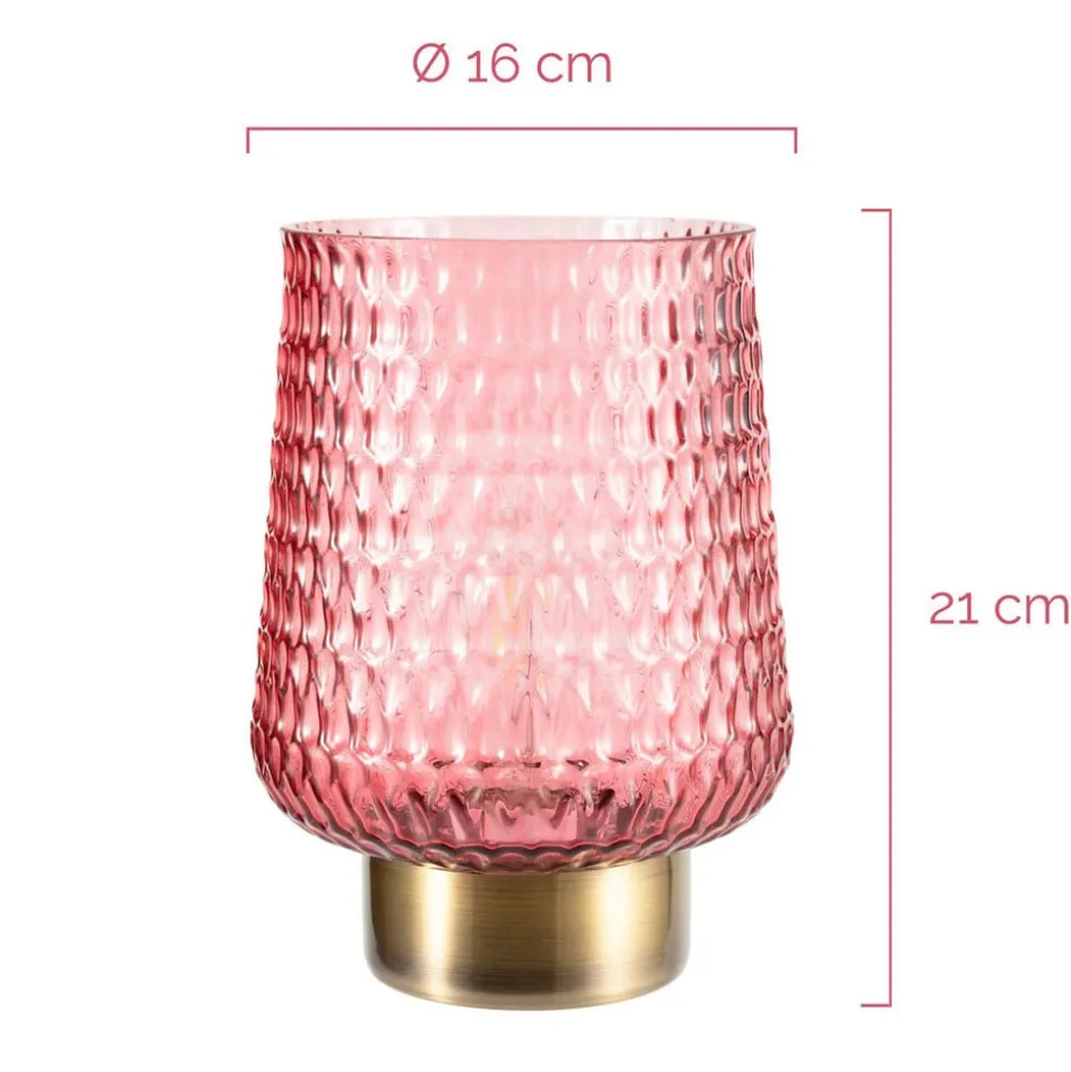 Pauleen Rose Glamour E27-LED, batteri, metalfod