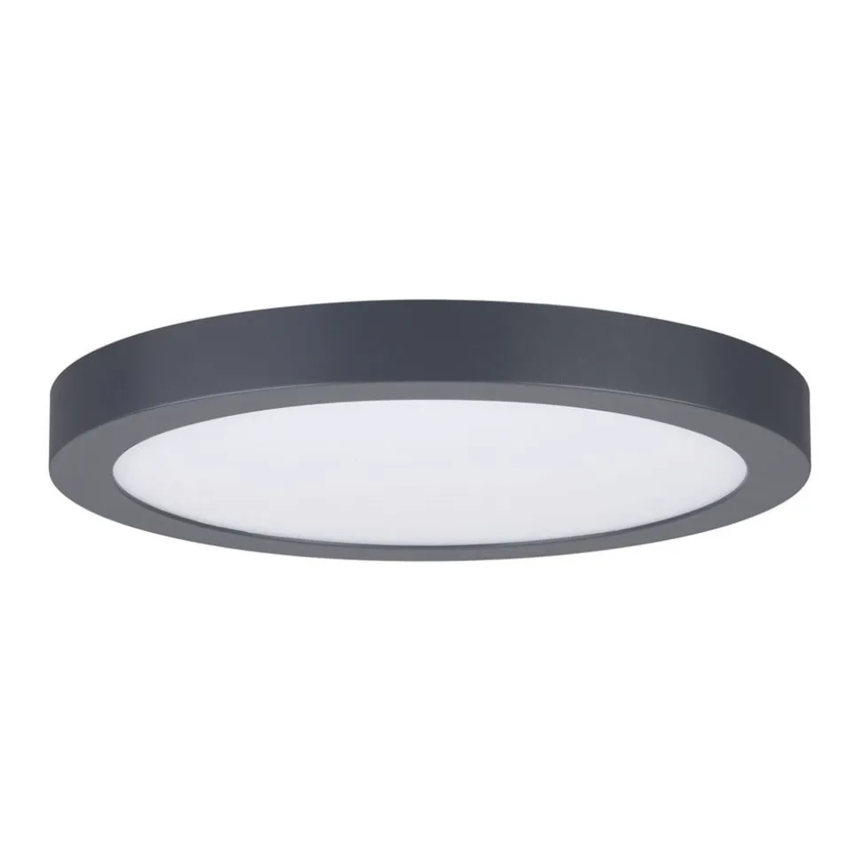 Paulmann Abia LED-panel Ø 30cm 2.700 K mørkegråt