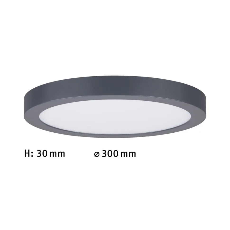 Paulmann Abia LED-panel Ø 30cm 2.700 K mørkegråt