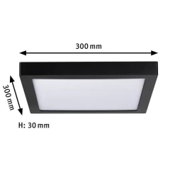 Paulmann Abia LED-panel 30x30 cm 2.700 K sort