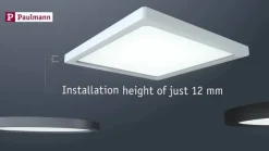 Paulmann Areo LED-panel rund sort 3000K Ø17,5cm