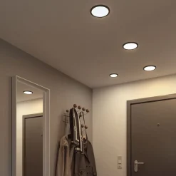Paulmann Areo LED-panel rund sort 4000K Ø17,5cm