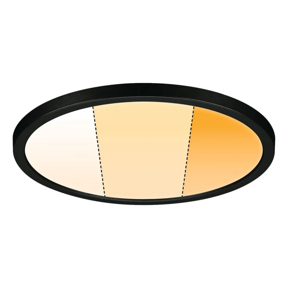Paulmann Areo Panel dimtowarm rund sort Ø23cm