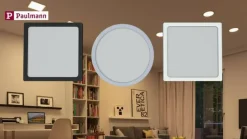 Paulmann Areo ZigBee CCT kantet sort 17,5x17,5cm