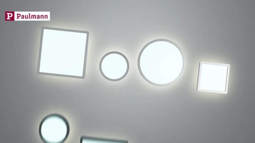 Paulmann Atria Shine Panel on/off sort 830 Ø19cm