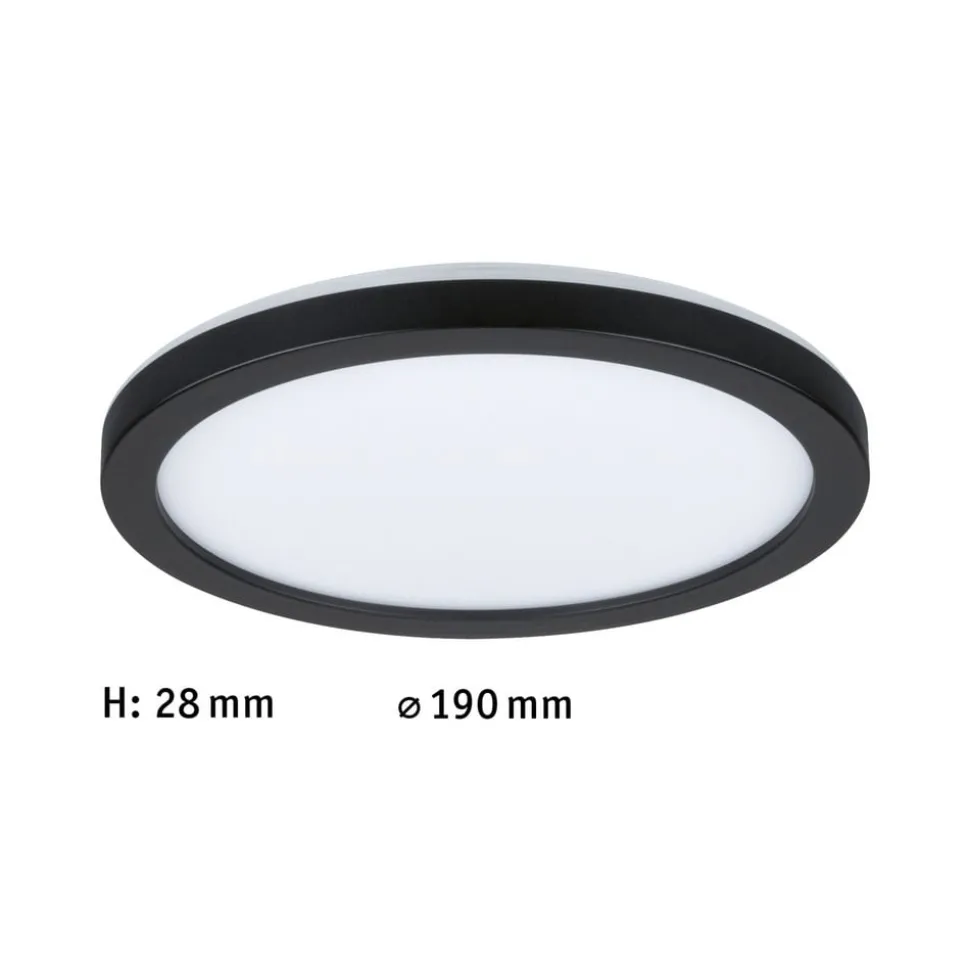Paulmann Atria Shine Panel on/off sort 830 Ø19cm