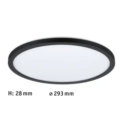 Paulmann Atria Shine Panel on/off sort 840 Ø29cm