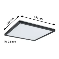 Paulmann Atria Shine Panel on/off sort 840 29x29