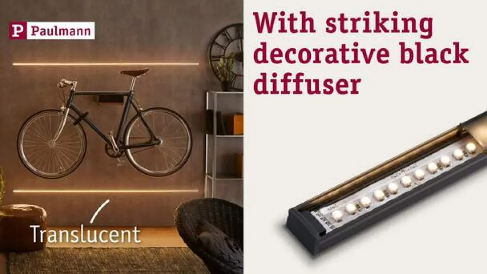 Paulmann Base aluminiumprofil med diffusor, 200 cm
