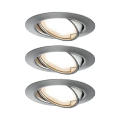 Paulmann Base, LED-indbygningsspot, 3 sæt, jern