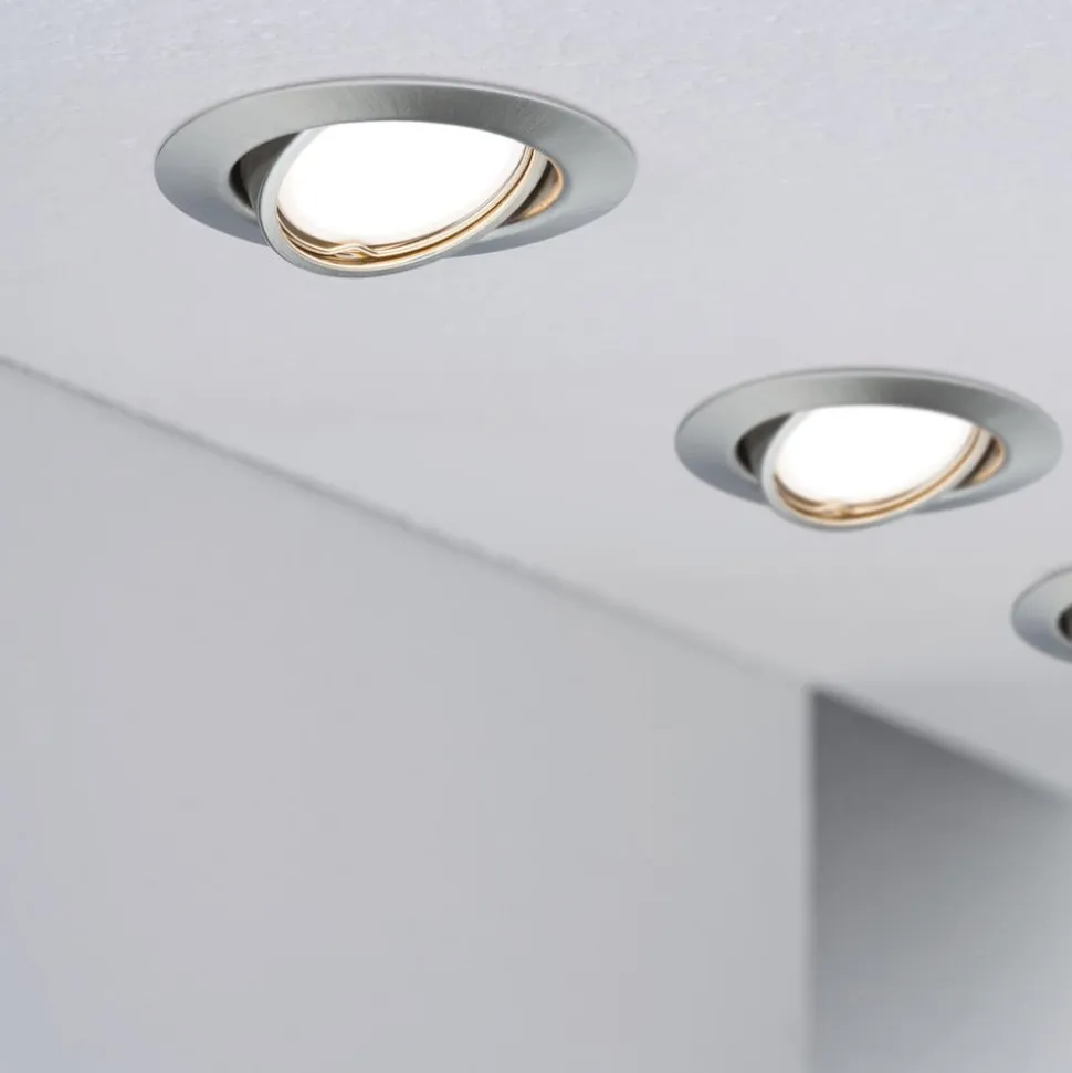 Paulmann Base, LED-indbygningsspot, 3 sæt, jern