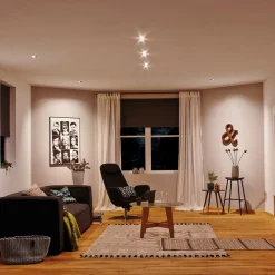Paulmann Base, LED-indbygningsspot, 3 sæt, jern