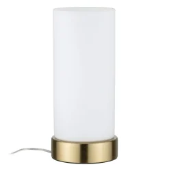 Paulmann bordlampe Pinja messing/opal