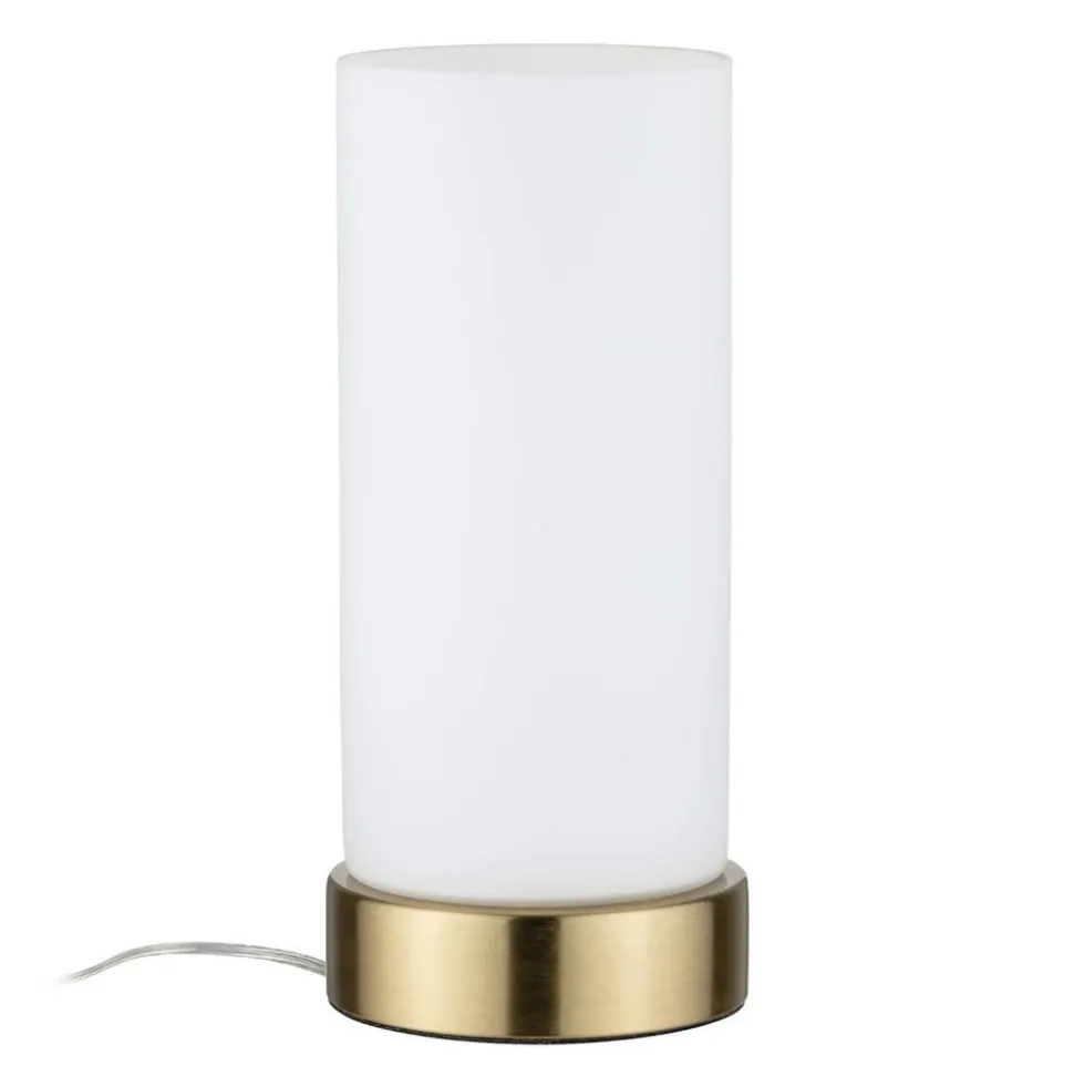 Paulmann bordlampe Pinja messing/opal
