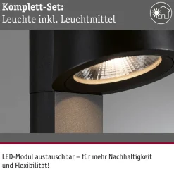 Paulmann Caissa sensor-vejlampe antracit 3000K