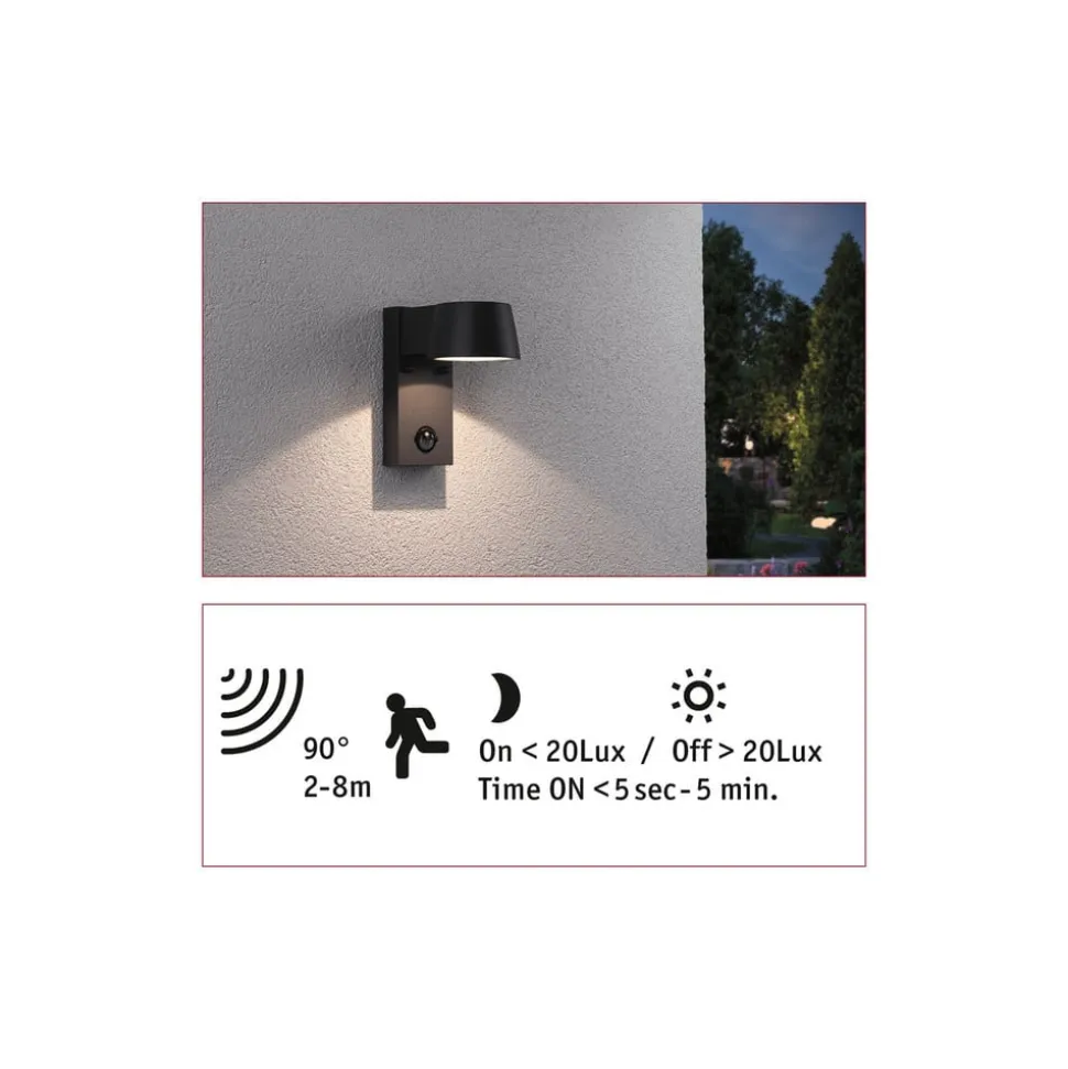 Paulmann Capea udendørs LED-væglampe med sensor
