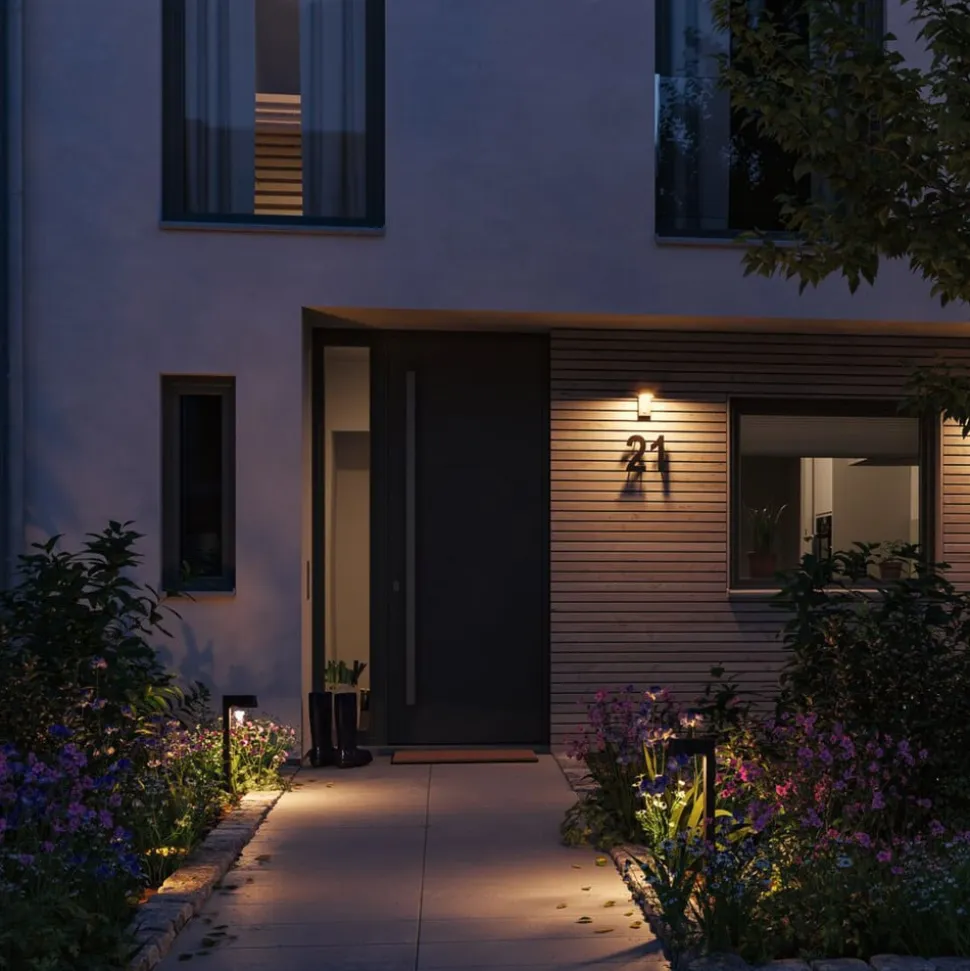 Paulmann Capea udendørs LED-væglampe, antracit, aluminium