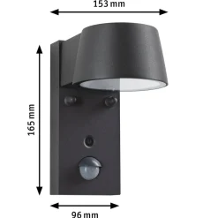 Paulmann Capea udendørs LED-væglampe, antracit, aluminium