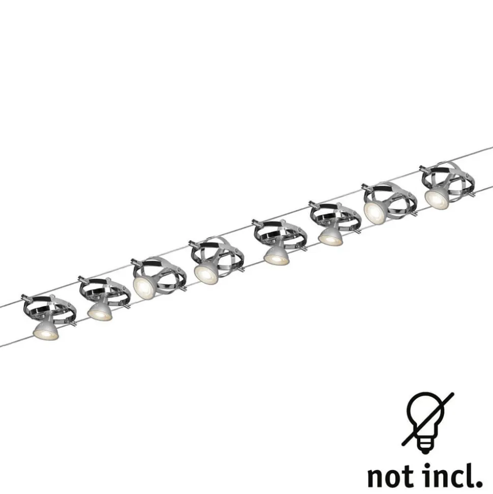 Paulmann Cardan wiresystem 8lk, mat krom/krom