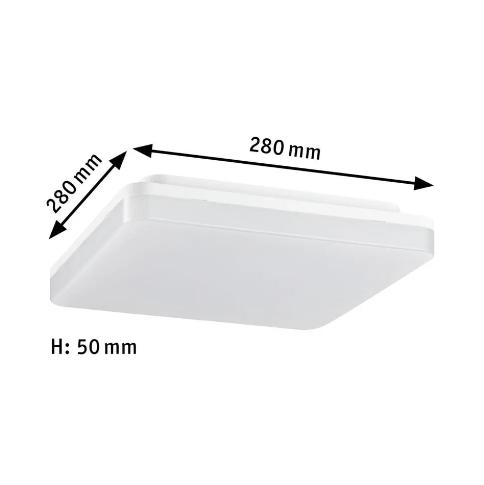 Paulmann Cela LED-panel, 28 x 28 cm, hvid, IP44