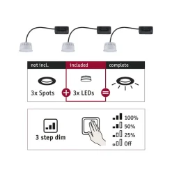 Paulmann Choose Coin LED 3-step-dim 100° 2.700 K 3