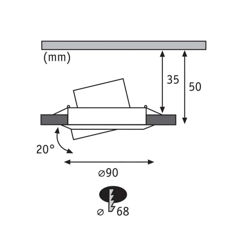 Paulmann Coin Base LED indbygningsspot sort 3 RGBW ZigBee