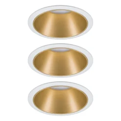 Paulmann Cole LED-spot, guld-hvid, 3-sæt