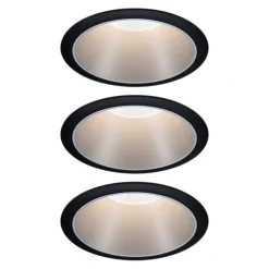 Paulmann Cole LED-spotlight, sølv-sort, 3 stk.