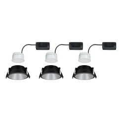 Paulmann Cole LED-spotlight, sølv-sort, 3 stk.
