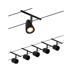 Paulmann Cup wiresystem basissæt 5 lk, mat sort