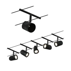 Paulmann Cup wiresystem basissæt 5 lk, mat sort